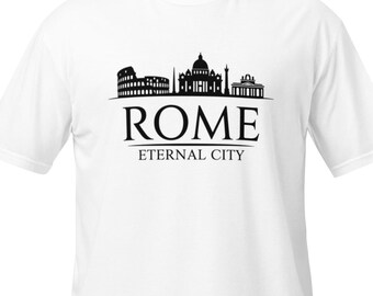 ROME Shirt Eternal City, Rome Skyline T-Shirt, Italy City Shirt, Minimal Travel Souvenir Gift for Rome Lovers