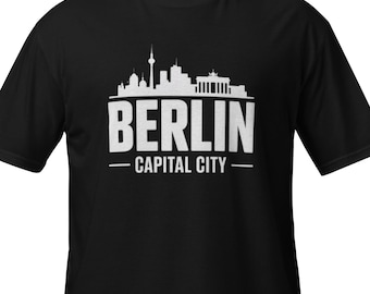 Berlin T-Shirt – Capital City Skyline Shirt, Minimalist Berlin Design, Unisex City Shirt, Germany Travel Souvenir Gift