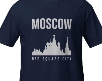 Moscow T-Shirt Red Square City Shirt Moscow Skyline City Shirt Unisex