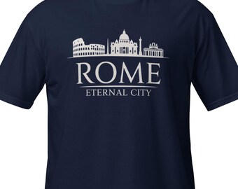 ROME Shirt Eternal City, Rome Skyline T-Shirt, Italy City Shirt, Minimal Travel Souvenir Gift for Rome Lovers