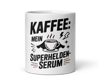Coffee Is My Superhero Serum Mug, Funny Coffee Mug, Gift for Coffee Lovers, Office Cup, Caffeine Quote Mug