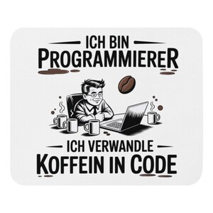 Programmer Mouse Pad Coffee to Code – Funny Office Gift for Coders, Developers & Home Office