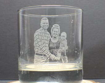 Photo Engraved Whiskey Glass | Personalized Keepsake Gift
