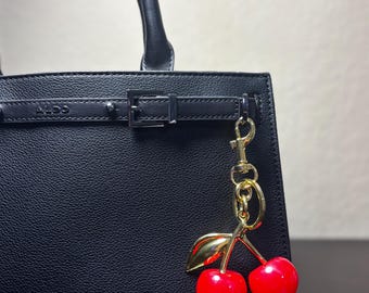 Kawaii Bag Charm kersenbloesem: harshanger glitter, gouden sleutelhanger