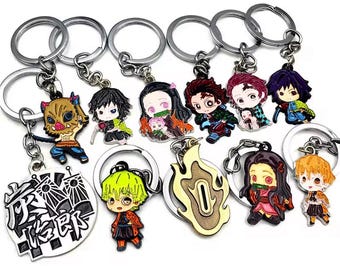 Demon Slayer Anime Keychain | Chibi Zinc Alloy Metal Keyring