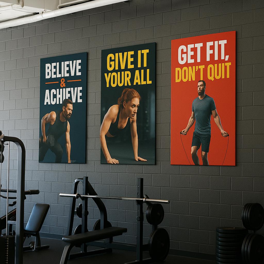 Set of 9 Printable Motivational Fitness Posters | Workout Quote Prints ...