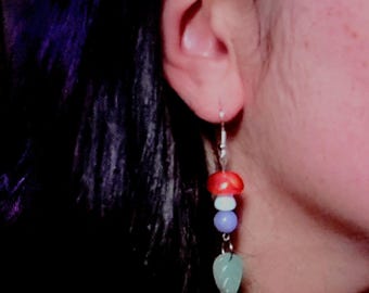 Fairycore Mushroom Drop Earrings