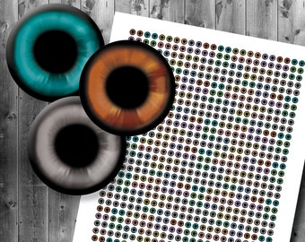 6mm Puppy Eyes - taxidermy images for diy cabochons for jewelry making scrapbooking or doll creation - make your own glass eyes dog animal