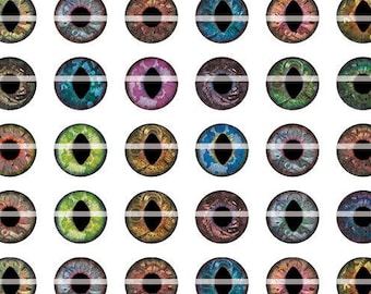 18mm Steampunk Eyes Digital Collage Sheet for Fantasy DIY Jewelry Making Sculptures or Scrapboooking