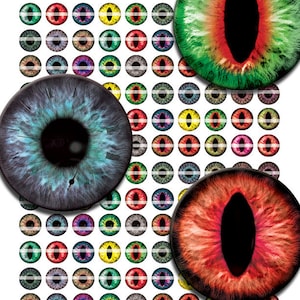 30mm kwade draak en Steampunk ogen Collage blad voor Cabochon en sieraden maken of Scrapbooking
