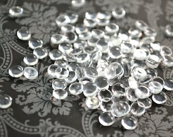 6mm Clear Glass Cabochons Transparent Jewelry or Sculpture Making Bezels