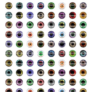 6mm ogen afdruk Collage blad van 42 ontwerpen voor Cabochon en sieraden maken of Scrapbooking