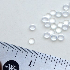 4mm Clear Glass Cabochons Small Tiny Transparent Jewelry or Sculpture Making Bezels Make Your Own DIY Little Glass Doll Eyes Crafts image 4