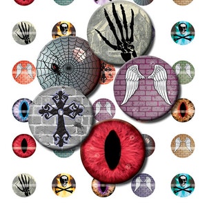 25mm, 1 Zoll, Halloween-Collage, Collage Blatt, digitale Collage, Halloween, Flaschenverschluss Bilder, bedruckbar, bedruckbar, Halloween Halloween Bilder