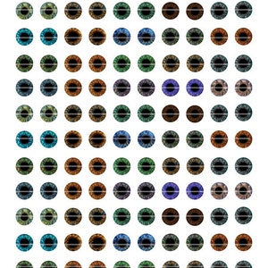 4mm realistico occhi umani stampa Collage foglio di disegni di occhio per Cabochon e creazione di gioielli o Scrapbooking