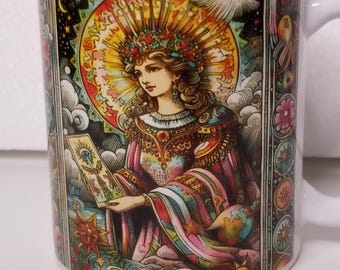 The High Priestess Tarot Mug – Esoteric Coffee Cup | Astrology & Witchy Kitchenware.