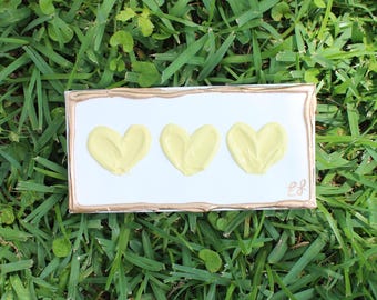 Textured Heart Painting on Canvas: Unique Home Decor Gift