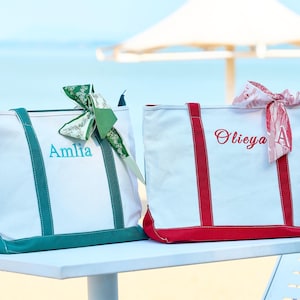 Custom Canvas Tote Bag,Beach Handbag,Bridesmaid Gift,Embroidered Canvas Tote Bag,Bachelorette Gift,Beach Bag,Custom Text Tote Bag,School Bag
