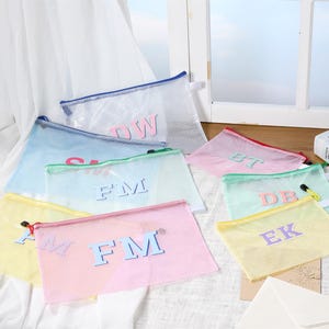 Shadow Monogram Pool Tasche, benutzerdefinierte wasserdichte Pool Tasche, Brautjungfer Strandtasche, Bachelorette Brautpartybevorzugung, Brautjungfer Geschenktasche, nasse trockene Tasche