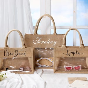 Bridesmaid Burlap Bag Personalized,Bridesmaid Proposal Bag,Monogram Tote Bag,Custom Bridesmaid Gift Bag,Bachelorette Party Bag,Tote Gift Bag
