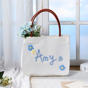 Personalized Canvas Bridesmaid Gift Bag,Beach Bachelorette Bag,Bridesmaid Tote Bag,Bachelorette Party Gift,Shoulder Tote Bag,Gift For Her