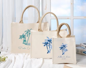 Wedding Welcome Bag,Wedding Gift bag,Custom Welcome Bag,ropical Wedding Favor,Destination Wedding Tote,Palm Tree Bag,Last Toast on the Coast