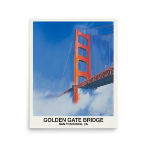 Golden Gate Bridge Poster, San Francisco Wall Art, California Landmark Decor, Bay Area Travel Print, Iconic City Poster for Home or Office