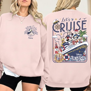 Personalized Disneyland Cruise 2026 Comfort Colors Shirt, Mickey And Friends Cruise Family Matching Shirt, Disneyland Crusie Squad Tee 00 image 3