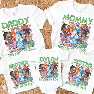 Personalized Disneyland Zootopia 2 Family Birthday Shirt Zootopia Movie Tee Judy Hopps Nick Wilde Birthday Tee Family Birthday Matching Tee Bild 4