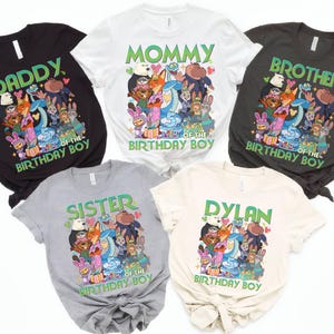 Personalized Disneyland Zootopia 2 Family Birthday Shirt Zootopia Movie Tee Judy Hopps Nick Wilde Birthday Tee Family Birthday Matching Tee Bild 3