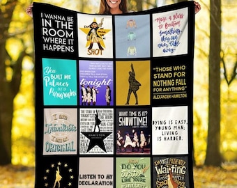 Alexander Hamilton Fleece Blanket, Hamilton Musical Blanket, Hamilton Broadway Gift, American Musical Gift, Vintage Hamilton Merch Blanket