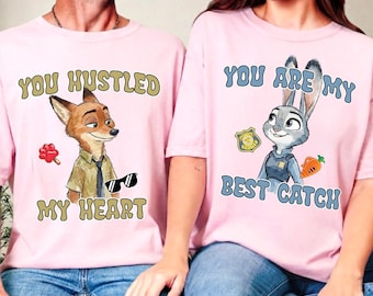 Disneyland Zootopia Couple Shirt Judy Hopps And Nick Wilde Shirt Nick and Judy Valentine Day Tee Disneyland Couple Matching Trip 2026 Shirt
