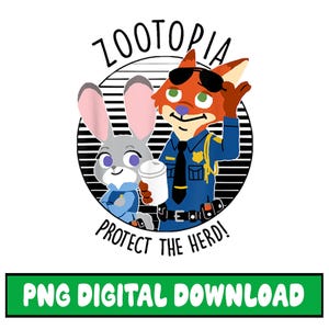 Disneyland Couple Zootopia PNG, Judy Hopps Nick Wilde Protect Crew Png, Walt Disneyworld Png, Birthday Gift, Magic Kingdom, Digital Download