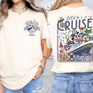 Personalized Disneyland Cruise 2026 Comfort Colors Shirt, Mickey And Friends Cruise Family Matching Shirt, Disneyland Crusie Squad Tee 00 image 1