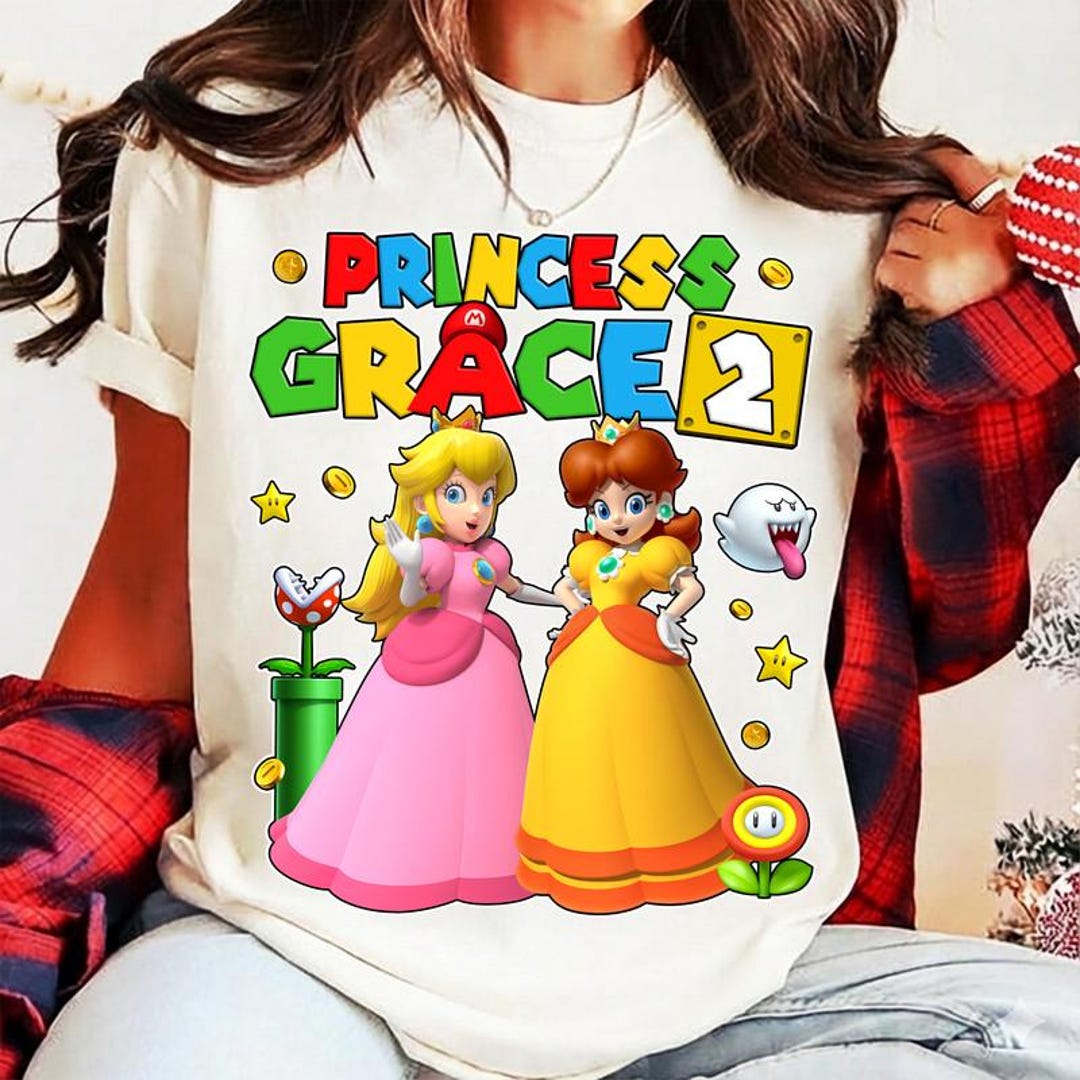 Custom Mario Princess Peach Birthday Shirt Princess Peach Birthday ...