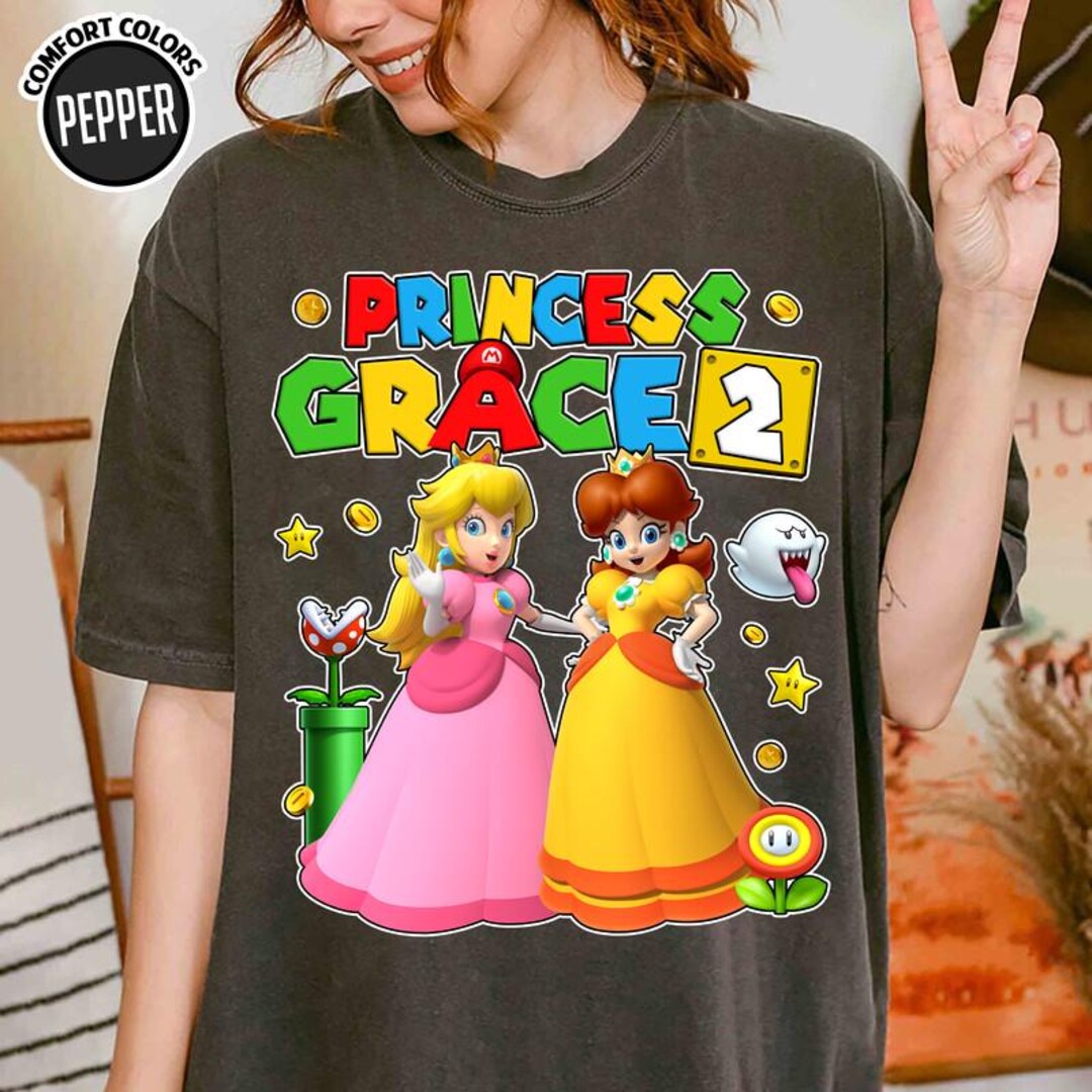 Custom Mario Princess Peach Birthday Shirt Princess Peach Birthday ...