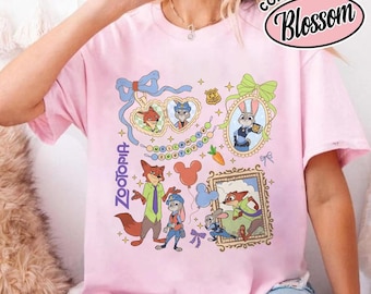 Disneyland Zootopia Coquette Bow Shirt DisneyWorld Zootopia Movie Shirt Nick Wilde Shirt Judy Hopps Zootopia Shirt Disneyland Trip Shirt 02
