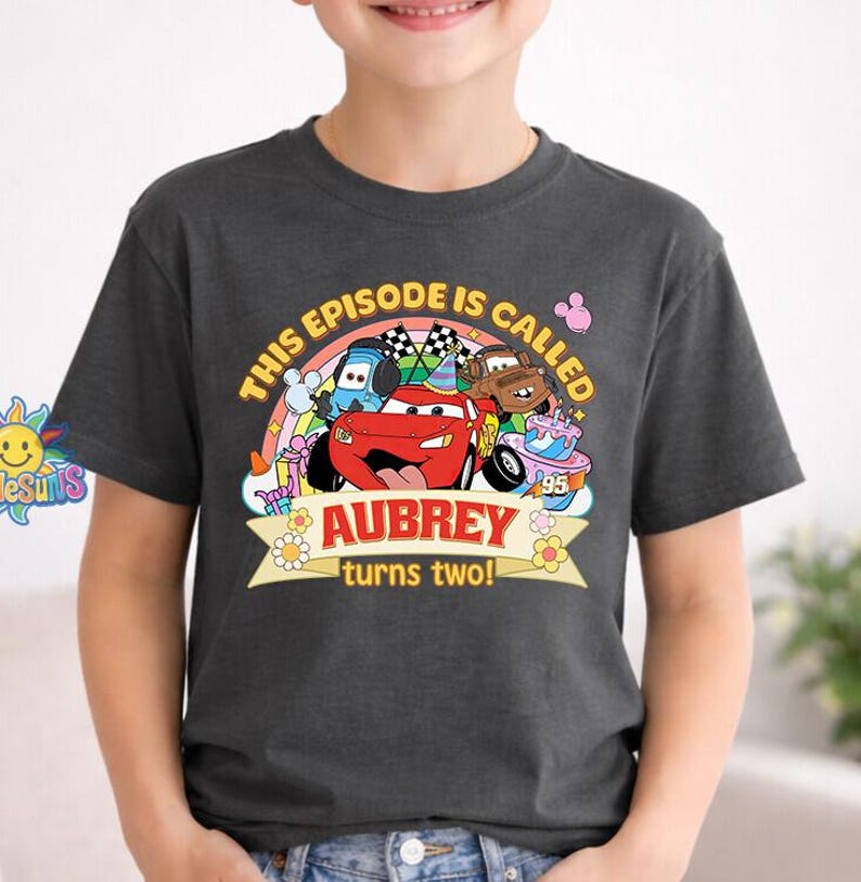 Personalized Disneyland Cars Birthday Shirt, Lightning McQueen Birthday T-shirt, Disneyland Cars Birthday Gift, Disneyland Family Trip Shirt image 3