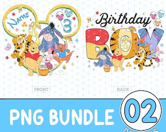 Personalisierter Winnie Puuh-Geburtstag-Matching Png,Geburtstags-Junge-Png,Pooh-Bär-Geburtstagsparty-Png, BTW-Geburtstags-Junge-Png, Geburtstagsreise