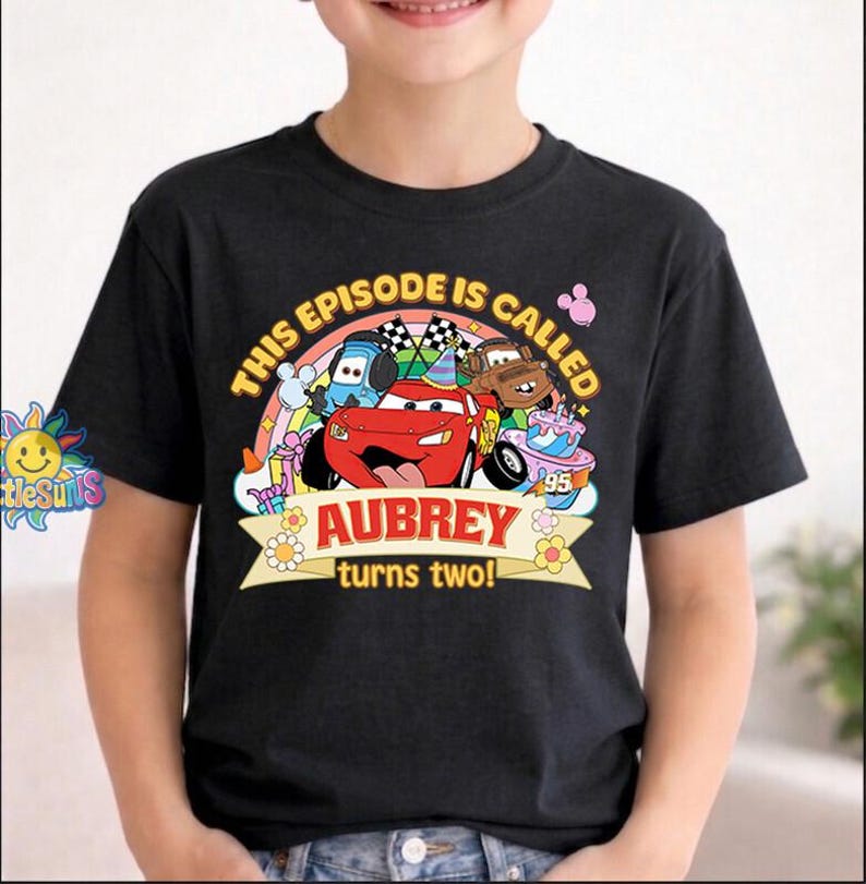 Personalized Disneyland Cars Birthday Shirt, Lightning McQueen Birthday T-shirt, Disneyland Cars Birthday Gift, Disneyland Family Trip Shirt image 2