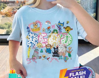 Read Children's Books Teacher Coquette Bow Shirt, Book Lover Shirt, Teacher Shirt, Reading Books Teacher Shirt, Kindergarten Shirt