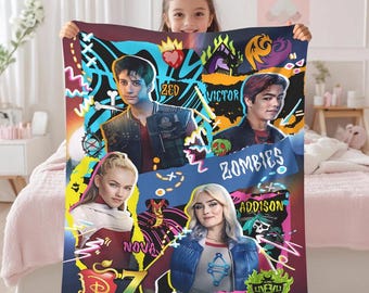 Disneyland Zombies 4 Fleece Blanket Zombies 4 Dawn Of The Vampires Blanket Descendants Zombies Descendants Disneyland Channel Gift