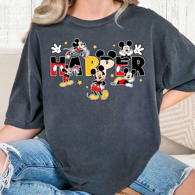 Custom Name Disneyland Mickey Mouse Shirt, Mickey Family Matching Shirts, Mom Dad Disneytrip Shirt, Personalized Mickey Mouse Birthday Tee image 5