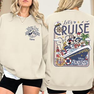 Personalized Disneyland Cruise 2026 Comfort Colors Shirt, Mickey And Friends Cruise Family Matching Shirt, Disneyland Crusie Squad Tee 00 image 4
