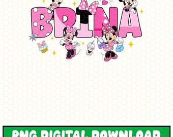 Aniversário da Minnie Mouse personalizado PNG, Nome personalizado Aniversário Disneyland PNG, Viagem de aniversário das meninas da Minnie PNG, Magic Kingdom, Download digital