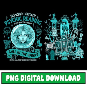 Disneyland Halloween Madame Leota Haunted Mansion PNG, Psychic Readings Foolish Mortals, Halloween Castle, Halloween Party, Digital Download