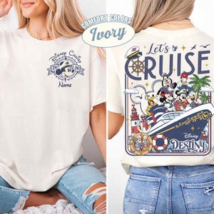 Personalized Disneyland Cruise 2026 Comfort Colors Shirt, Mickey And Friends Cruise Family Matching Shirt, Disneyland Crusie Squad Tee 00 image 2