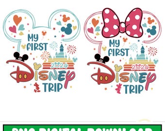 Personalized My First Disneyland Trip 2026 Png Mickey Minnie Couple Matching Png Family Trip 2026 Disneyland Family Vacation 2026 Png