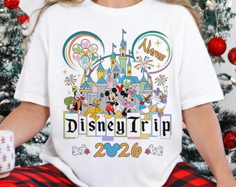 Personalized Disneyland Family Vacation 2026 Shirt DisneyTrip 2026 Shirt Custom 2026 Disneyword Shirt Family Matching Vacation Trip Tee 17