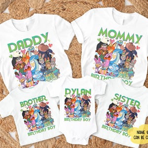 Personalized Disneyland Zootopia 2 Family Birthday Shirt Zootopia Movie Tee Judy Hopps Nick Wilde Birthday Tee Family Birthday Matching Tee Bild 2